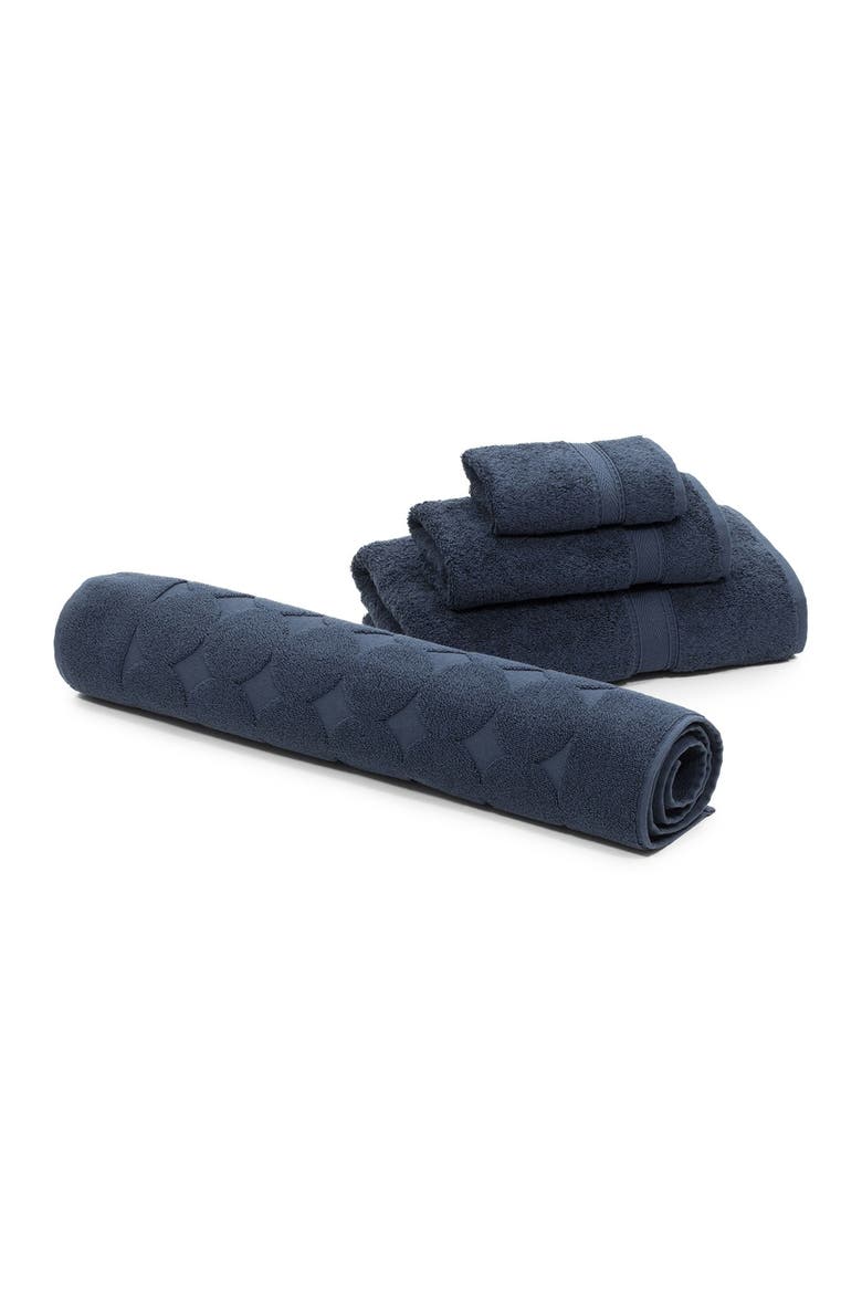 Sinemis Terry 4-Piece Towel Set - Navy, Alternate, color, NAVY