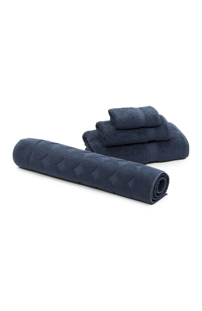 Linum Home Textiles Sinemis Terry 4-Piece Towel Set - Navy, Alternate, color, Navy