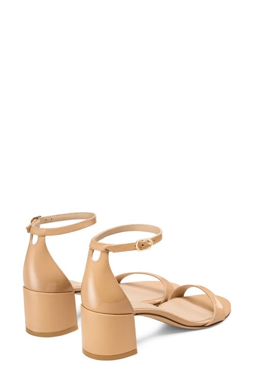 Stuart Weitzman Nudist Block Heel Sandal In Brown