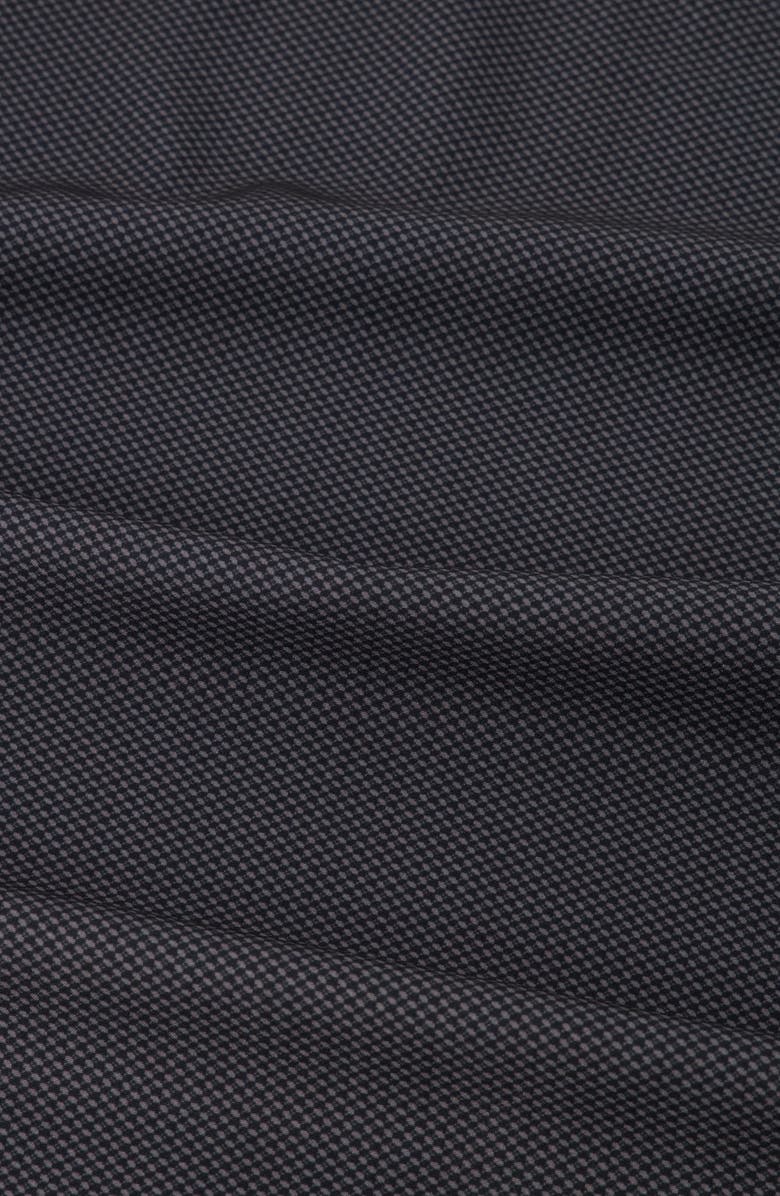 Report Collection Modern Fit Geometric Print 4-Way Stretch Button-Up Shirt, Alternate, color, Black