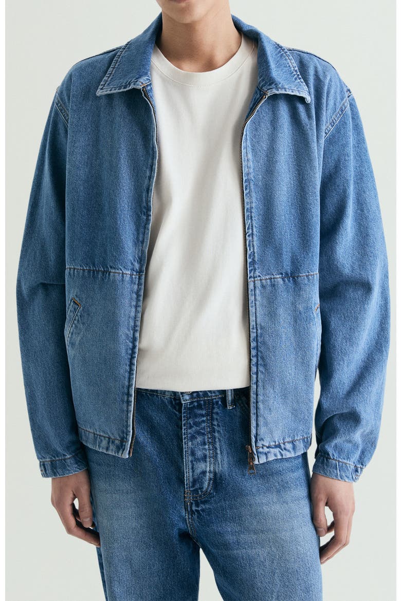 Denim Bomber Jacket, Main, color, Denim