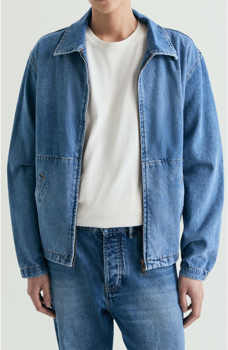 Scalpers Denim Bomber Jacket, Main, color, Denim