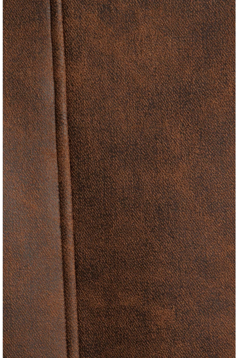 Distressed Faux Shearling Moto Jacket, Alternate, color, ESPRESSO