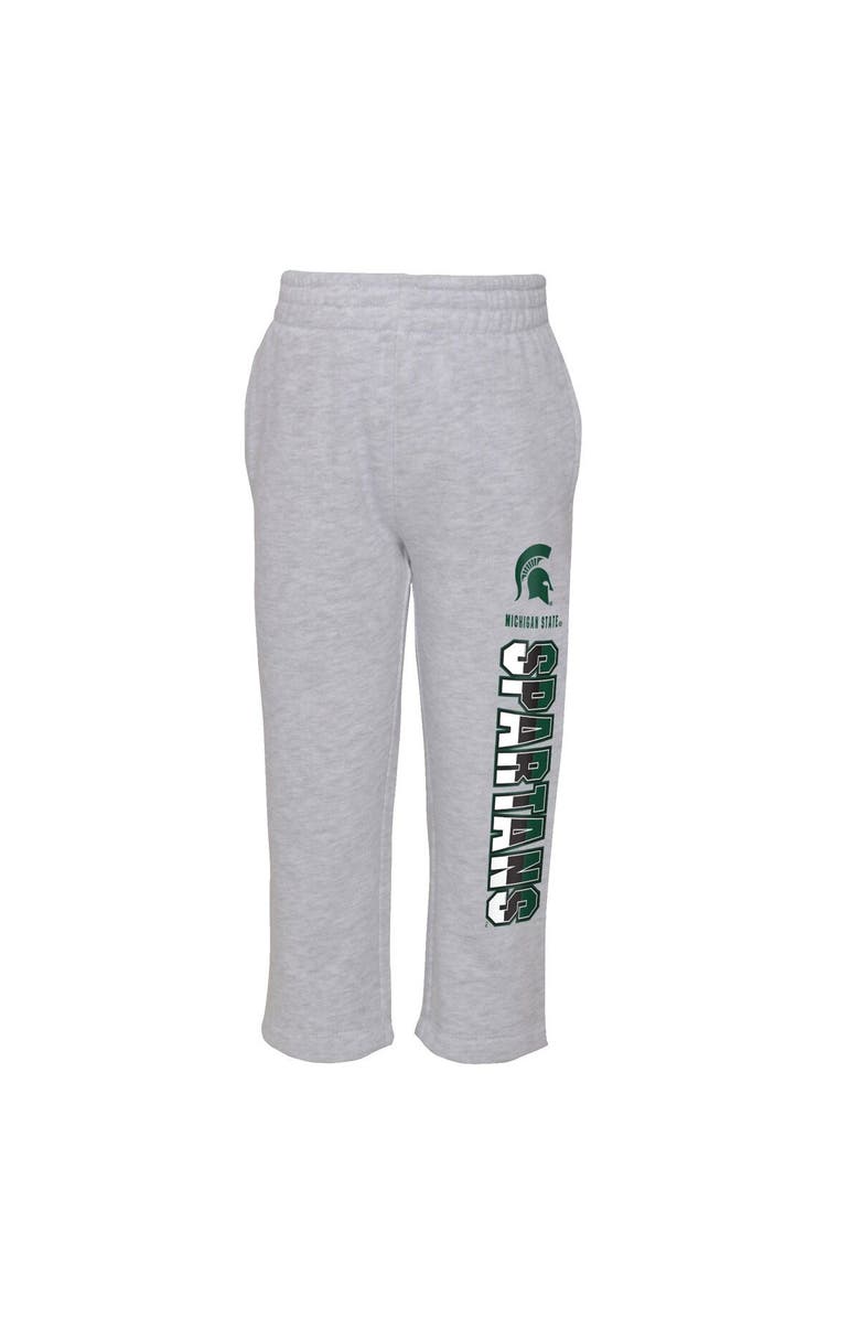 Outerstuff Toddler Heather Gray/Green Michigan State Spartans Playmaker Pullover Hoodie & Pants Set, Alternate, color, Heather Gray