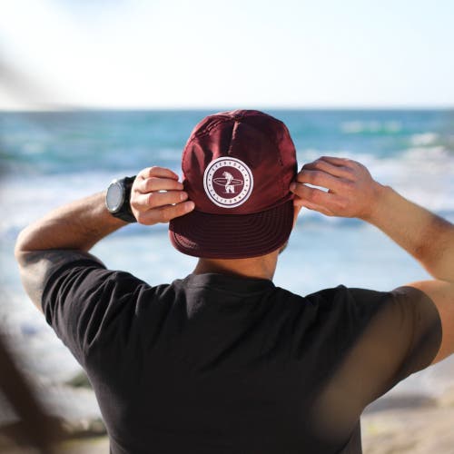 Everyday California Floating Waterproof Snapback Hat In Maroon