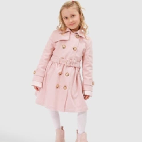 Belle & Bloom Kids'  Miss Sunshine Trench Coat In Blush Pink