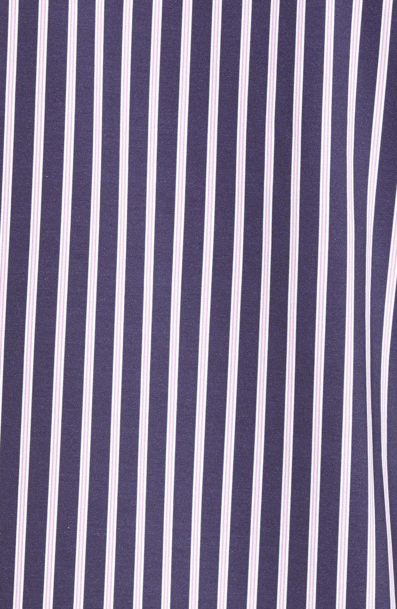 Bugatchi Tech Stripe Knit Stretch Cotton Button-Up Shirt, Alternate, color, 