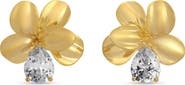 EYE CANDY LOS ANGELES Flor Cubic Zirconia Stud Earrings