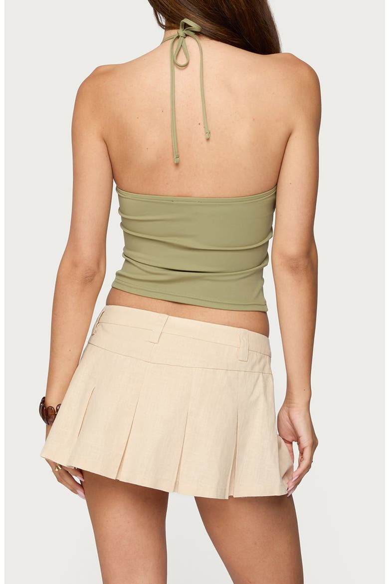 Ettie Pendant Halter Crop Top, Alternate, color, OLIVE