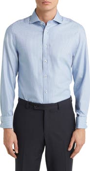 Charles Tyrwhitt Non-Iron Clifton Weave Cutaway Slim Fit Shirt Double Cuff