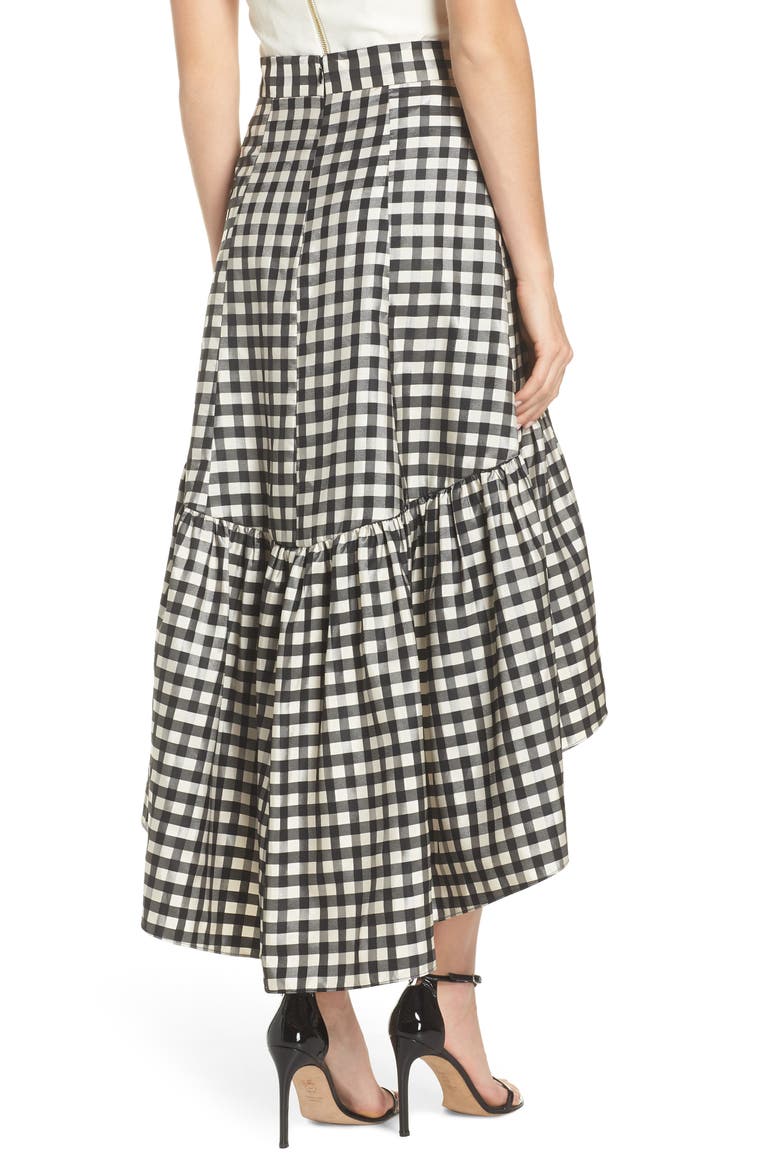 Ruffle Asymmetrical Skirt, Alternate, color, GINGHAM