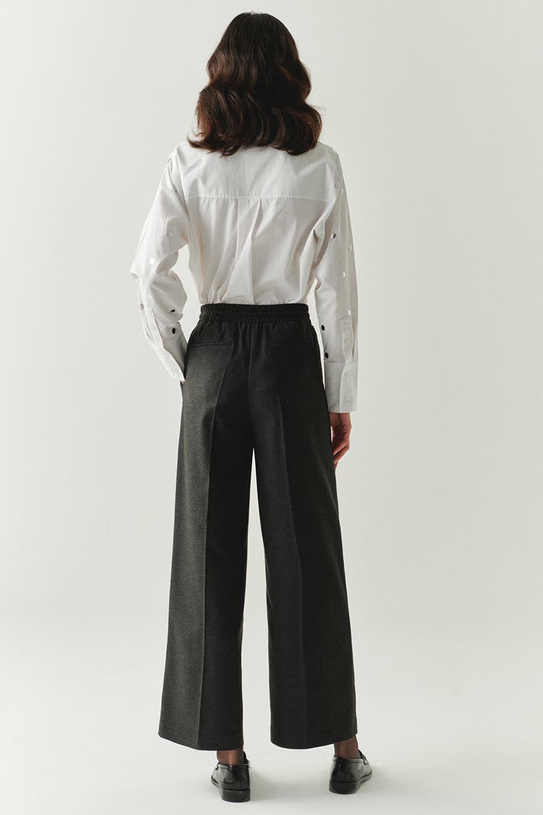 Livia Drawstring Wide Leg Pants, Alternate, color, GREY