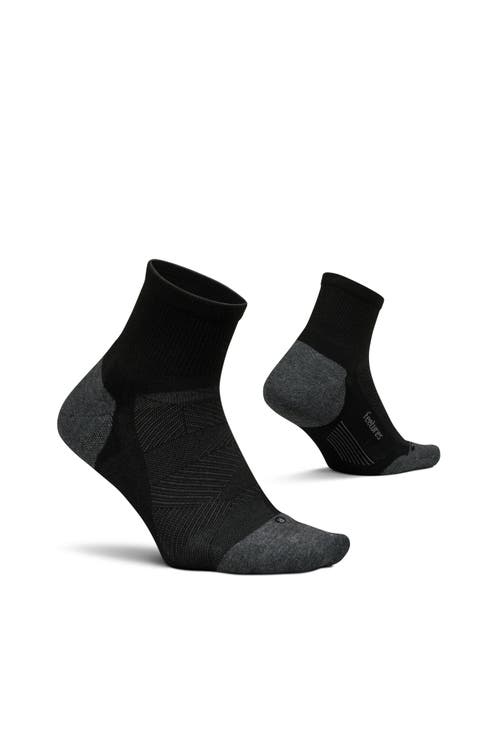Elite Max Cushion Quarter Sock Athletic Running Socks, Targeted Compression, Moisture Wicking