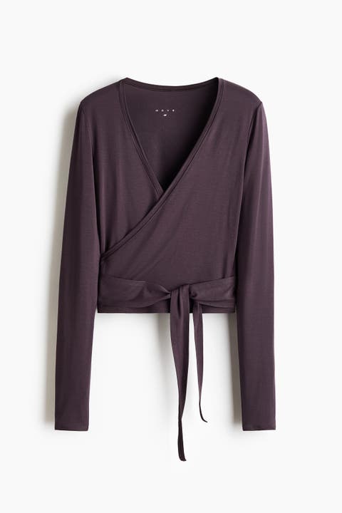 Sports Wrap Top In Modal