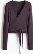 H&M Sports Wrap Top In Modal