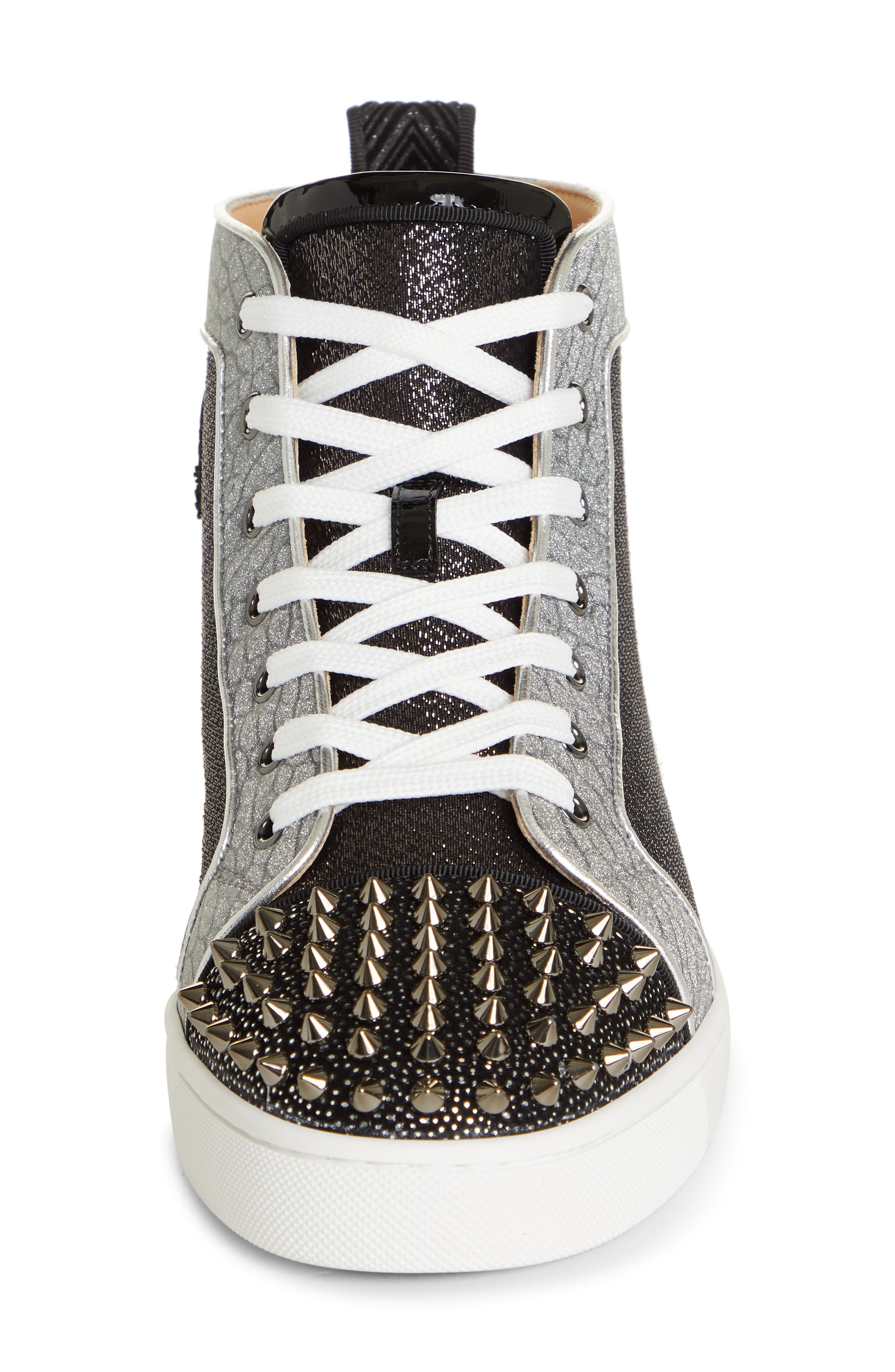 Christian Louboutin Lou Spikes Orlato High Top Sneaker, Alternate, color, 