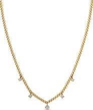 Zoë Chicco Dangling Diamond XS Curb Chain Necklace