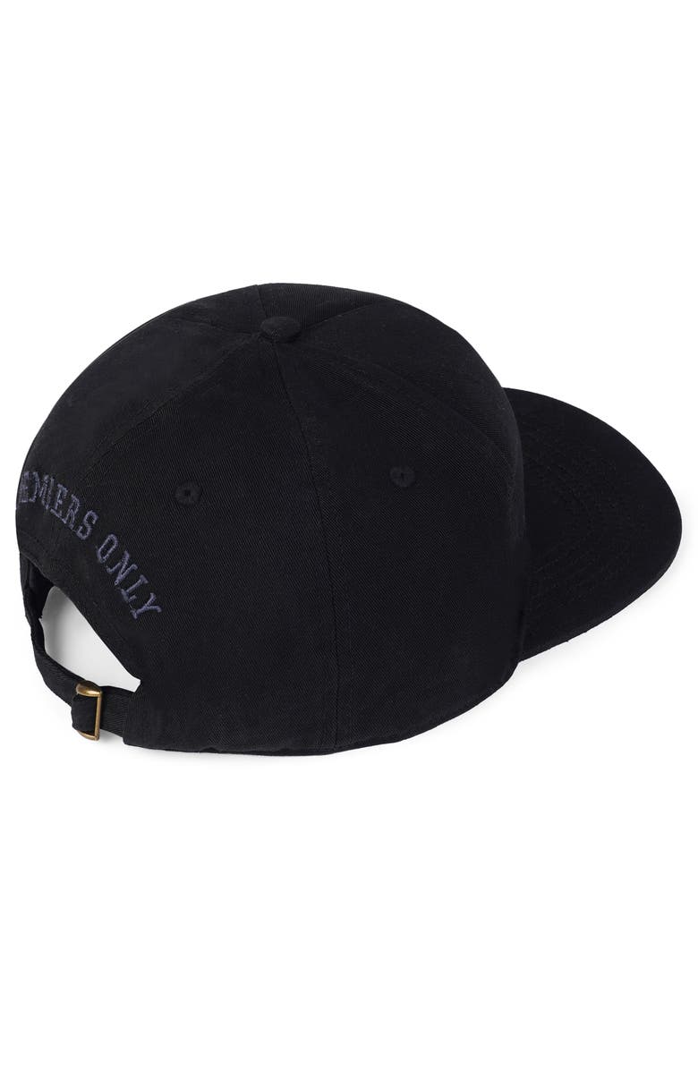 Members Only Twill Baseball Cap - Members Only Crest, Alternate, color, Black