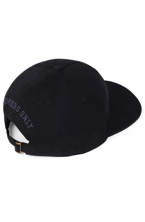 Members Only Twill Baseball Cap In Black