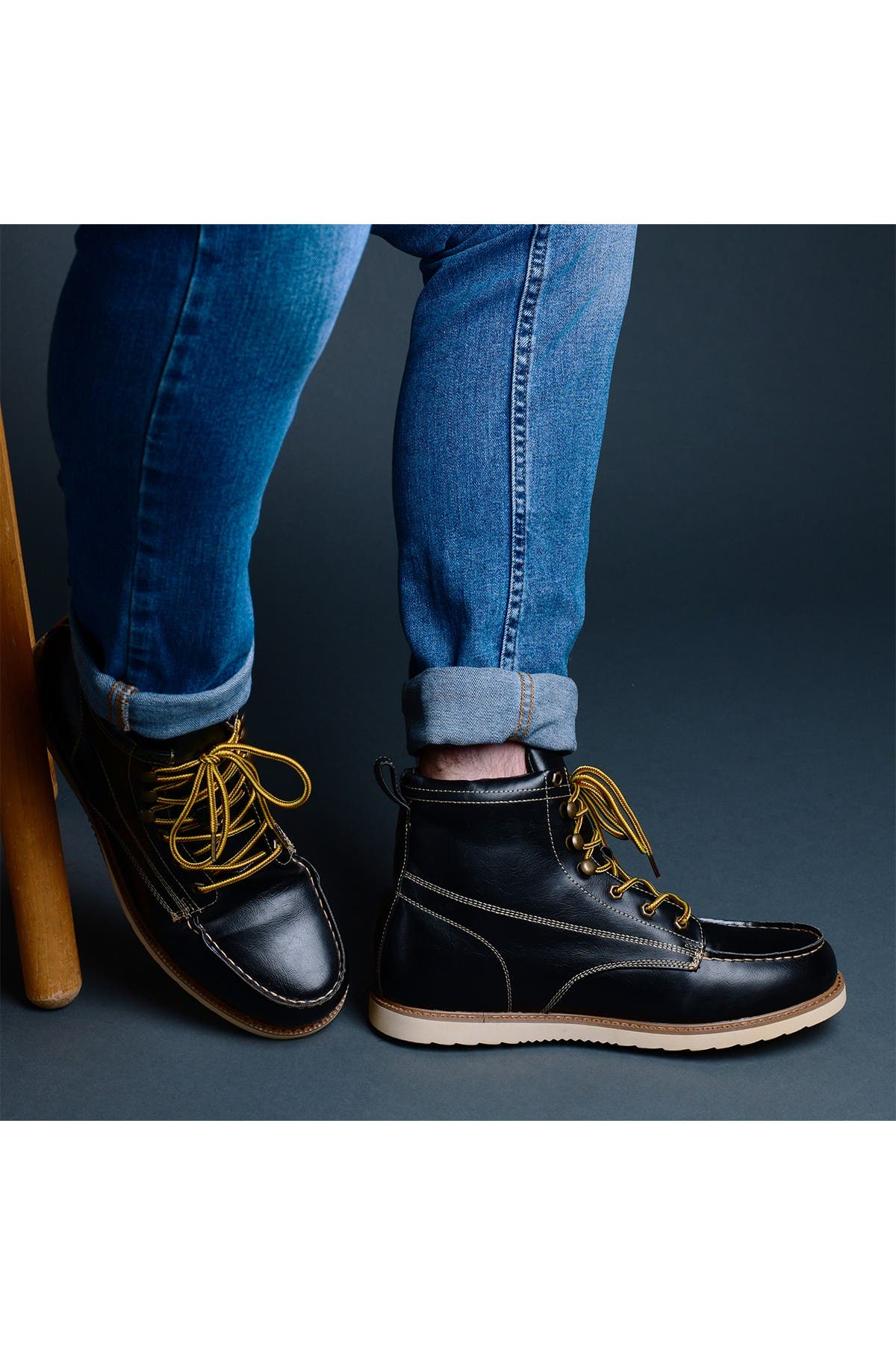 VANCE CO Wyatt Mock Toe Boot, Alternate, color, Blue