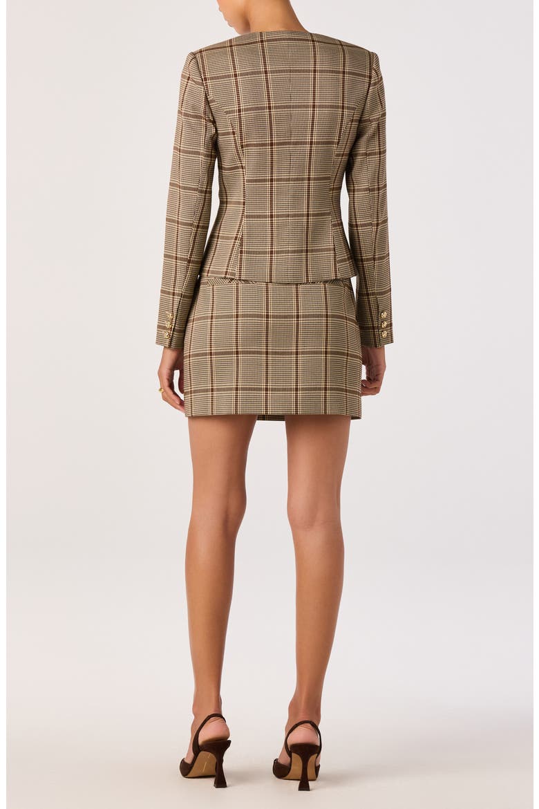 Remington Plaid Miniskirt, Alternate, color, TAN PLAID