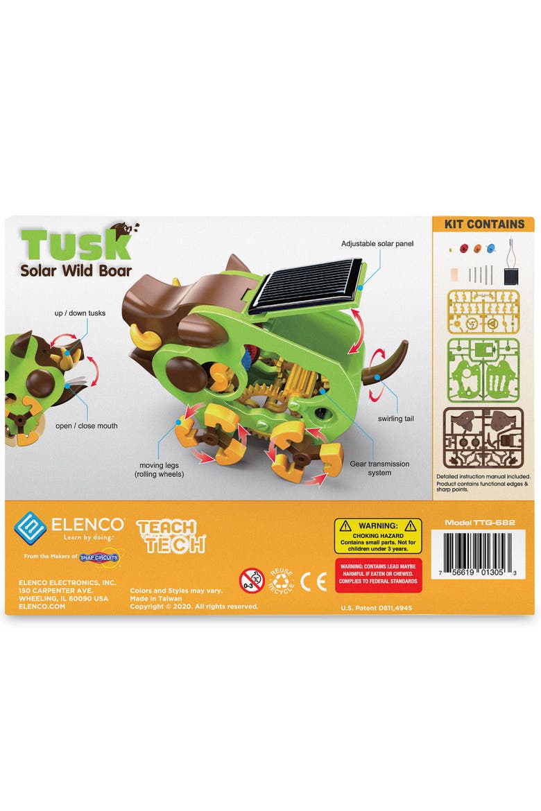Tusk Wild Boar Solar Robot Crawler, Alternate, color, Multicolored