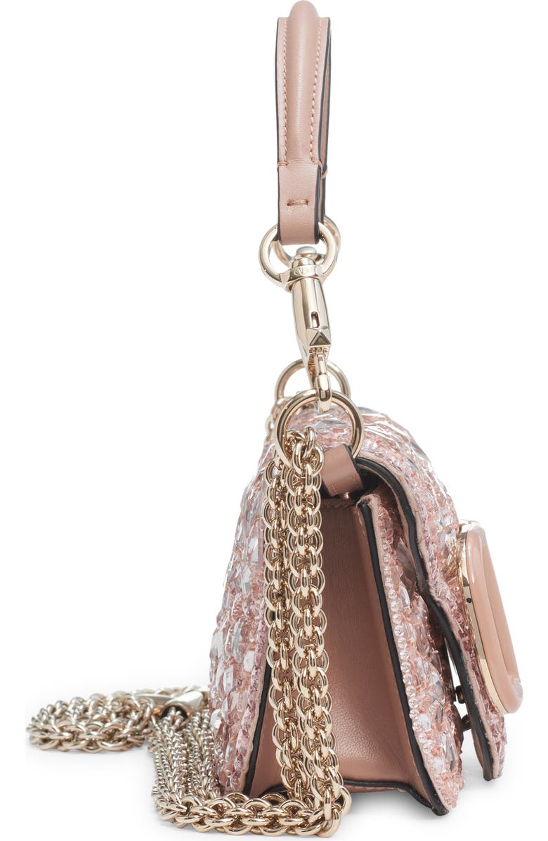 Valentino Garavani Small Locò Crystal Embellished Shoulder Bag, Alternate, color,