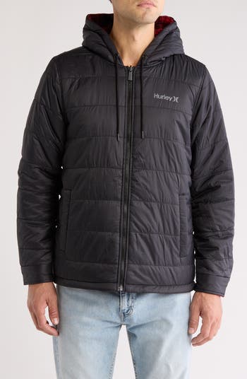 Hurley Kersting Reversible Hooded Puffer Jacket | Nordstromrack