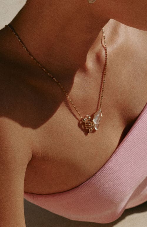 Rc Retro Chic Butterfly Serenade Necklace In Gold