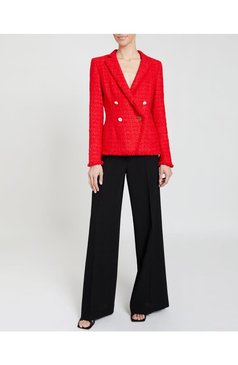 Santorelli ALAIA Double Breasted Tweed Jacket, Alternate, color, 