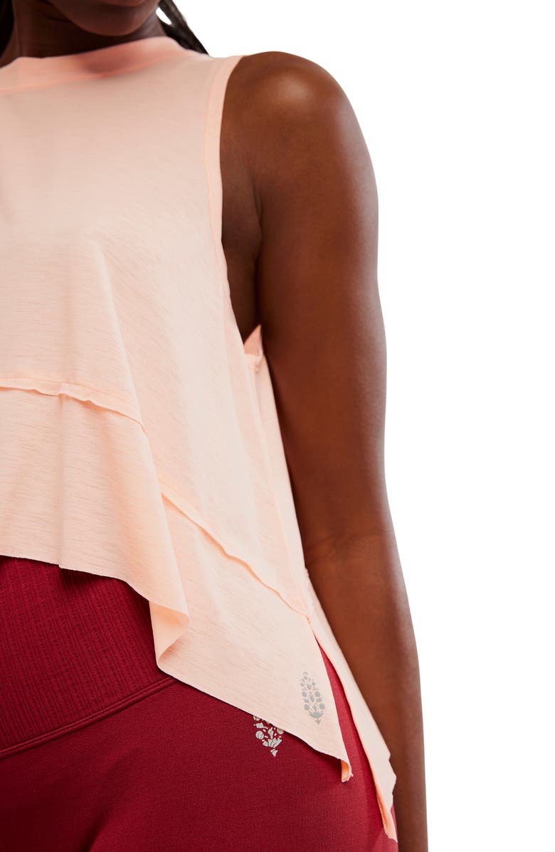 Free People FP Movement Tempo Tank Top, Alternate, color, Pastel Peach