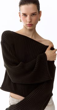 H&M Rib-knit Boat-neck Jumper