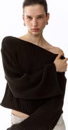 H&M Rib-knit Boat-neck Jumper