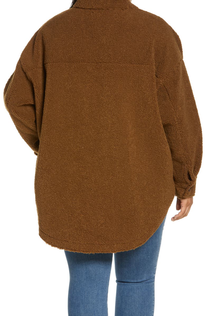  Good American Contour Faux Shearling Jacket, Alternate, color, 