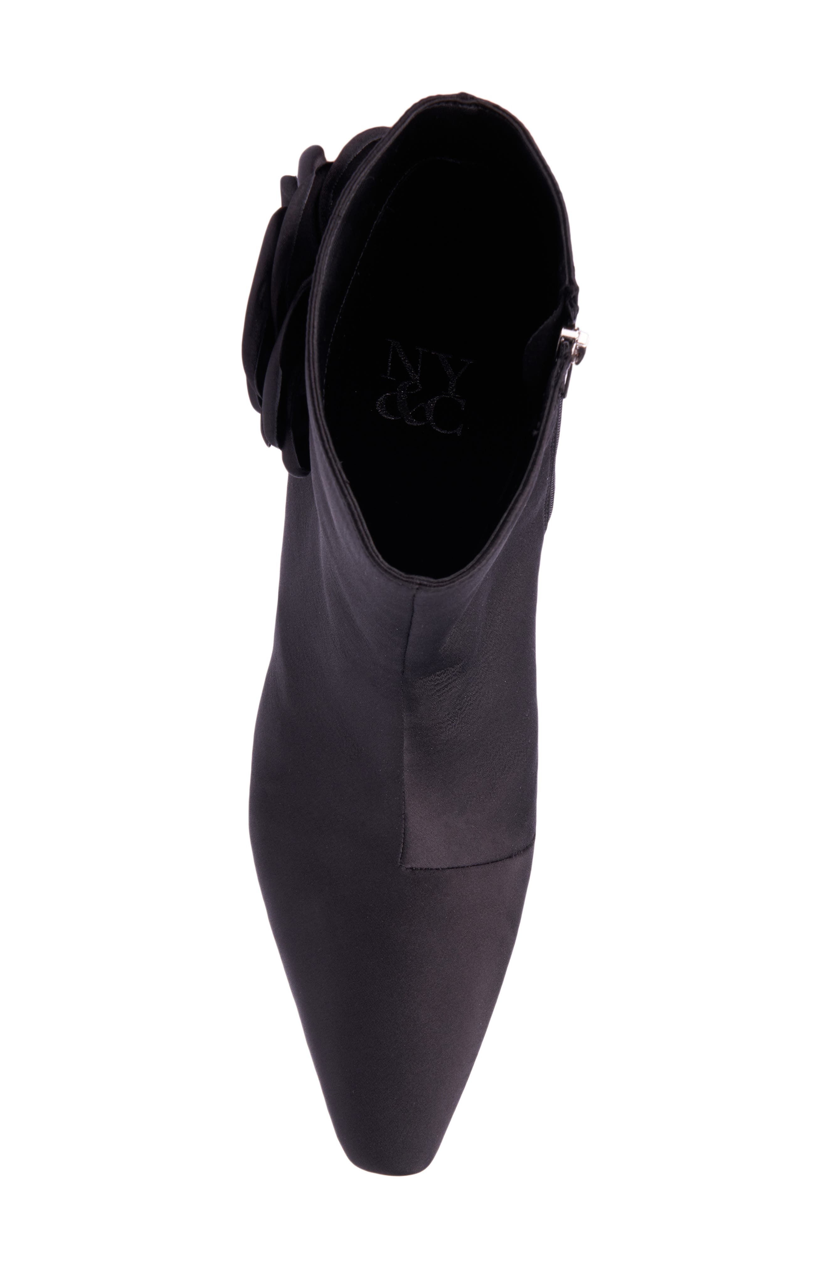 NEW YORK AND COMPANY McKenna Floral Appliqué Bootie, Alternate, color, Black