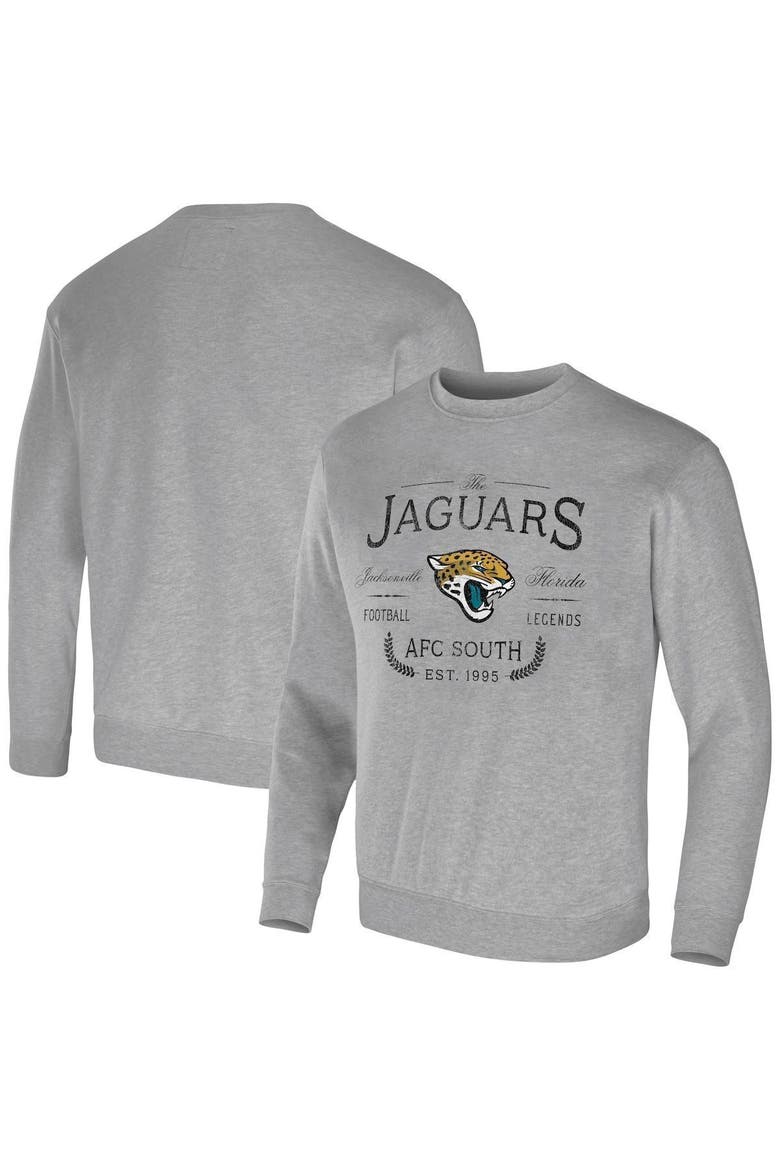 Men's NFL x Darius Rucker Collection by Fanatics Heather Gray Jacksonville Jaguars Pullover Sweatshirt, Main, color, Heather Gray
