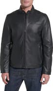 Cole Haan Leather Moto Jacket