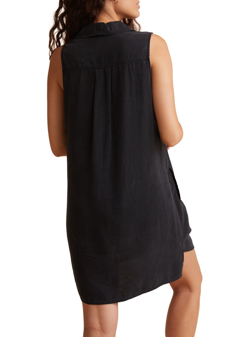 Sleeveless A-Line Minidress, Alternate, color, VINTAGE BLACK