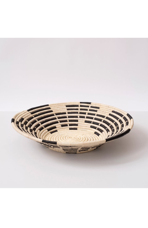 Maadili Collective Large Amplify Basket In Black & Natural Fiber