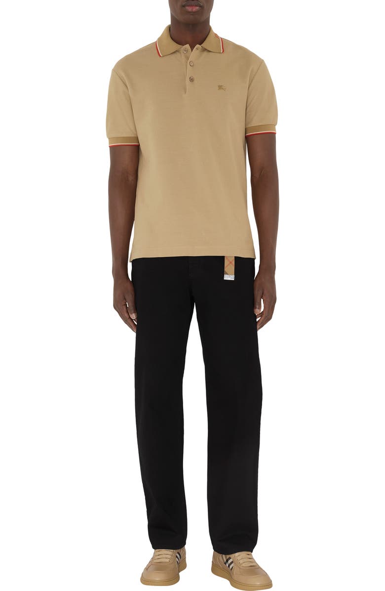 Burberry Leather and Check Terrace Sneakers, Alternate, color, Sand/Sand