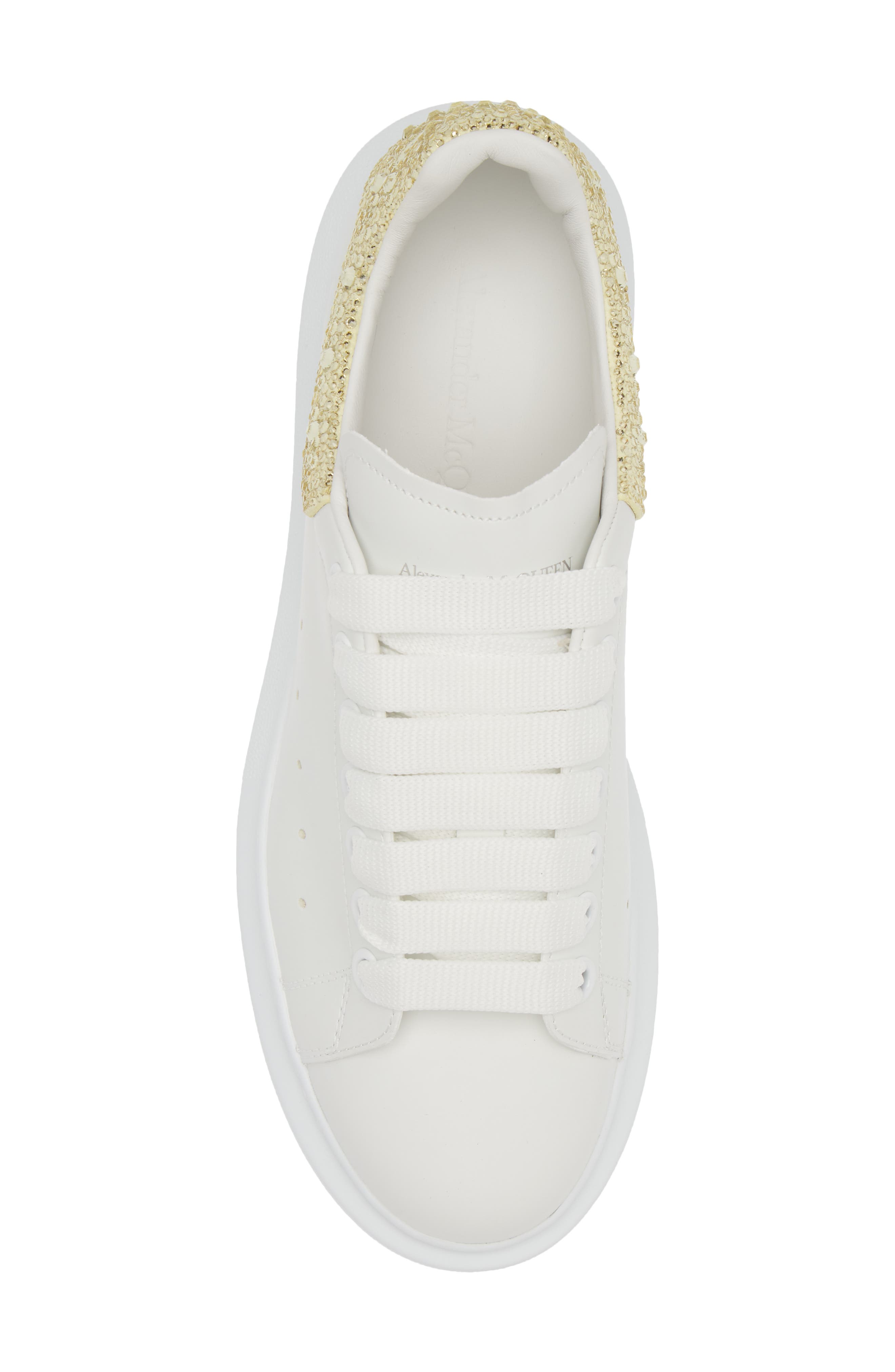 McQueen Oversized Crystal Embellished Sneaker, Alternate, color, 