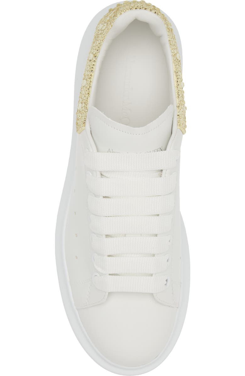 McQueen Oversized Crystal Embellished Sneaker, Alternate, color,