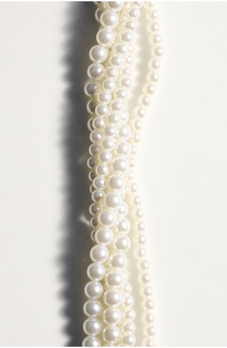 MANGO Faux Pearl Layered Necklace, Alternate, color, 