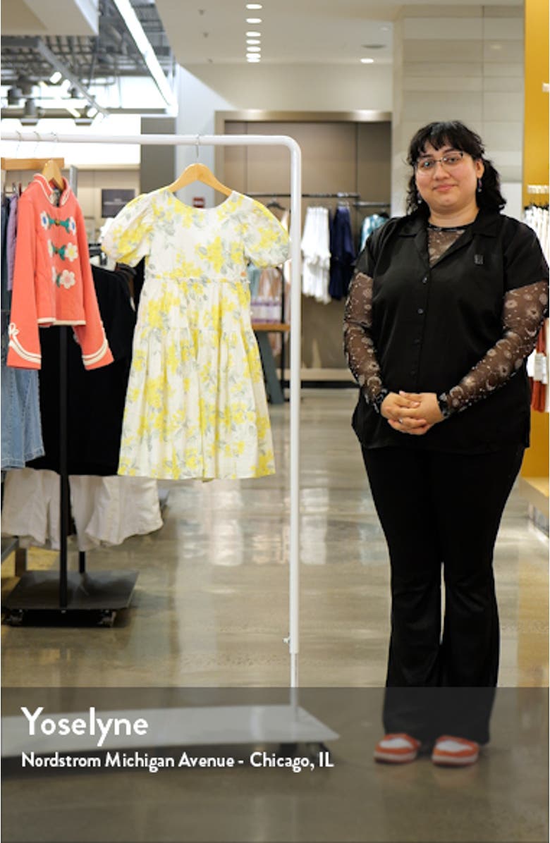 Apple Blossom Print Seersucker Dress, sales video thumbnail