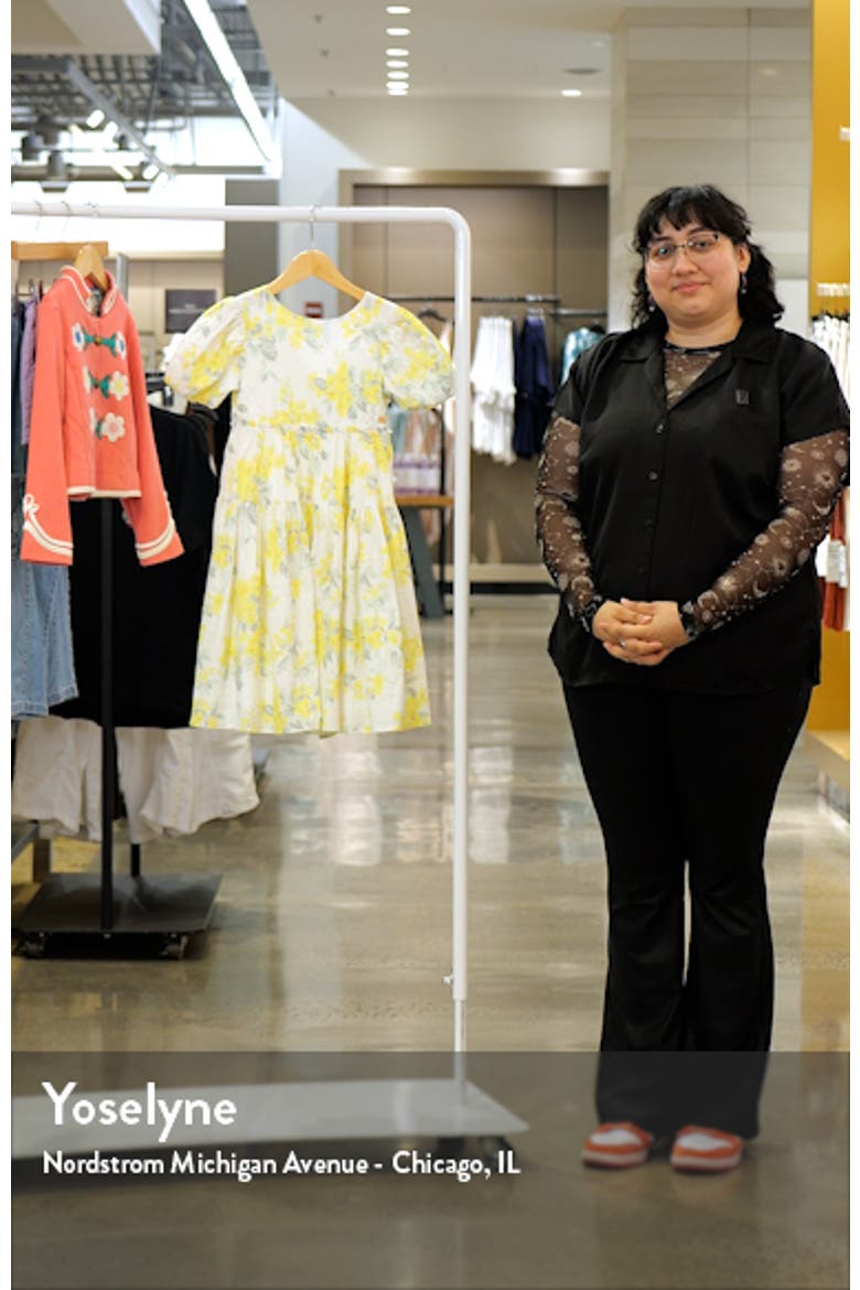 Apple Blossom Print Seersucker Dress video
