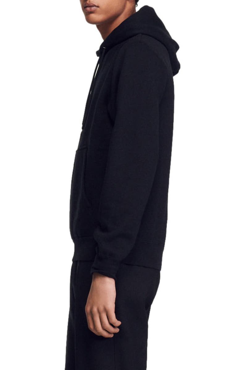 SANDRO Embroidered Logo Hoodie, Alternate, color, 