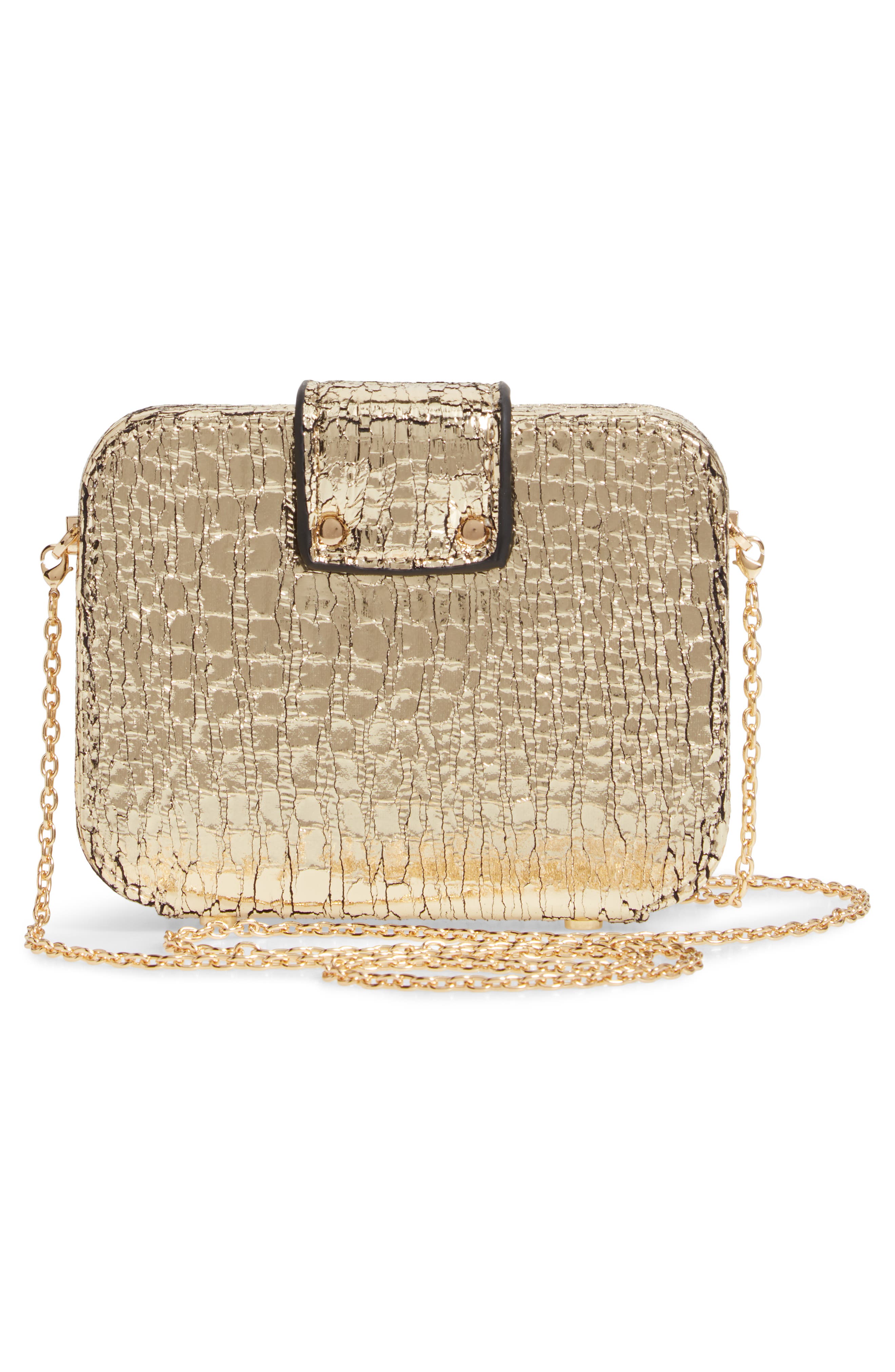 Crackle Crossbody Bag, Alternate, color, GOLD