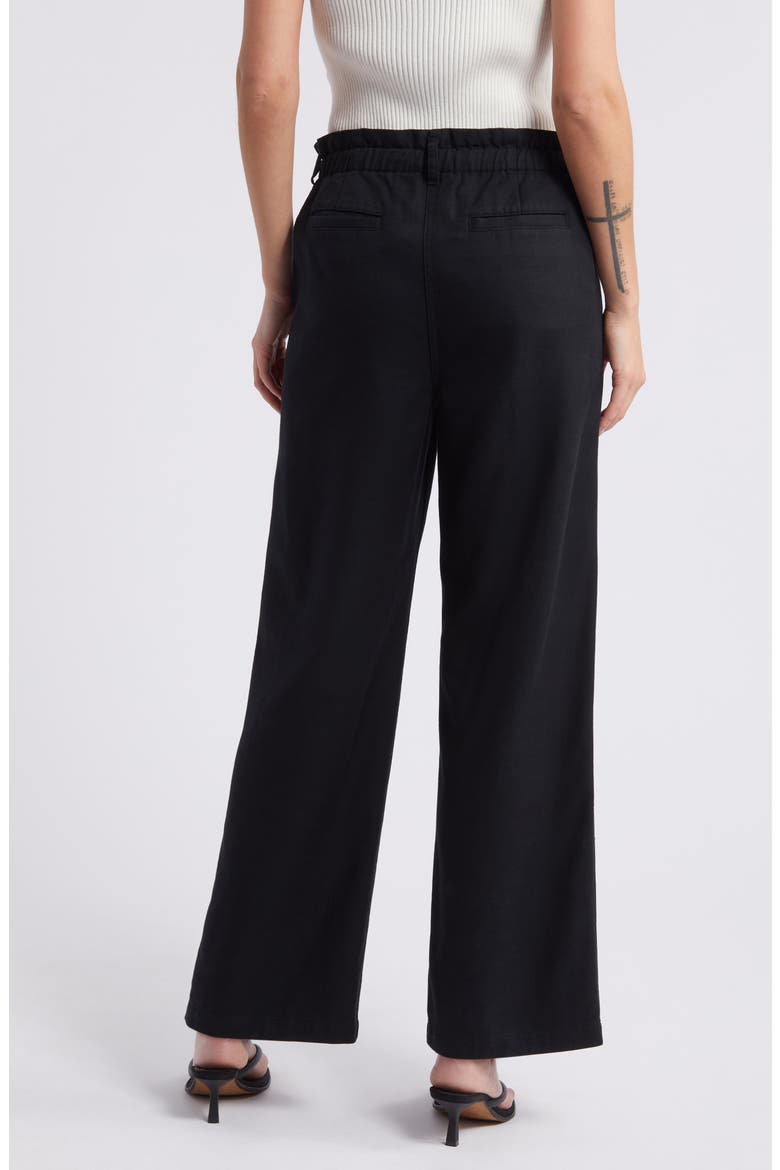 Lira High Waist Wide Leg Pants, Alternate, color, BLACK