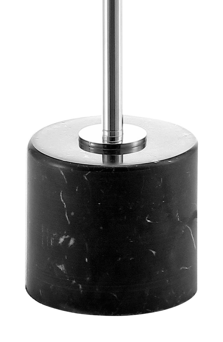 JONATHAN Y Levitt 60.5" Marble/Metal LED Floor Lamp, Black/Chrome, Alternate, color, Chrome