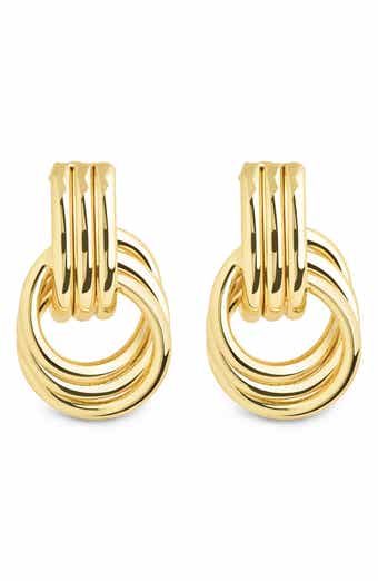 Harvey Textured Door Knocker Earrings